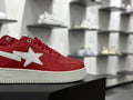 Bapesta Low “Red Suede” Sneakers