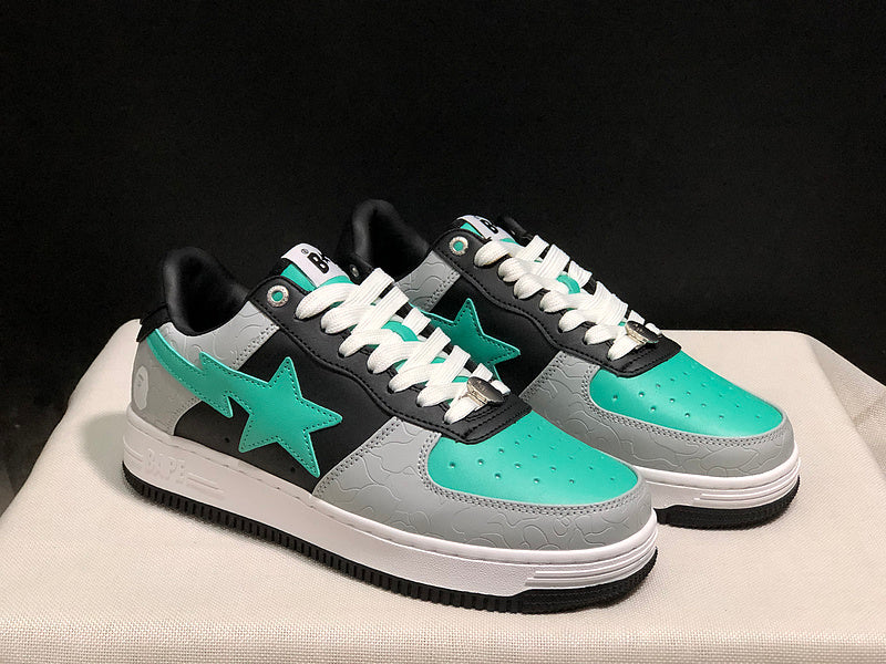 BAPE STA Low Sneakers – Mint/Black/Grey